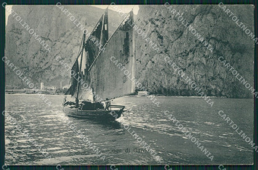 Brescia Tremosine Lago di Garda Barca cartolina MT2189