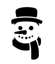 Snowman Reusable Christmas Stencil