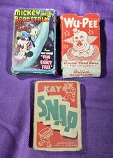 1930s-1940s Vintage Card Games Pepys Mickey & The Beanstalk  & Wu-Pee & Kay Snap