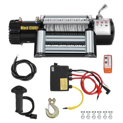 Elektrische Seilwinde 6123KG 13500LBS Motorwinde Seilzug Winde mit 26m Stahlseil