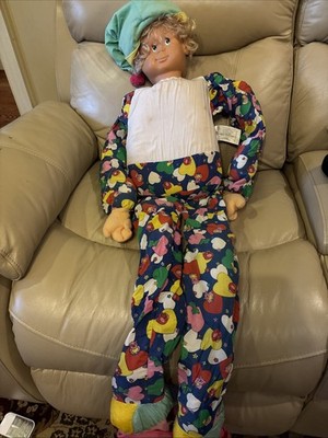 My Size Two Faced Doll Double Sided Asleep Awake 42'' long Suzie Stretch Vintage