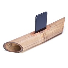 Altavoz de bambú rayado