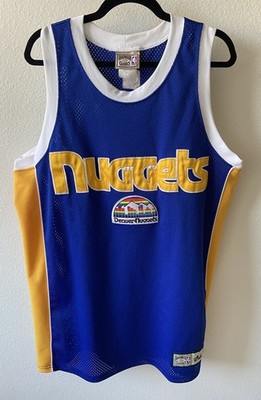 Vintage Majestic Hardwood Classics Denver Nuggets Throwback Jersey Size L Retro