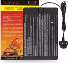 AIICIOO Lizard Vivarium Tank Warmer - 16W Heated Mat Terrarium Aquarium Heating