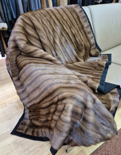 Nerzdecke DECKE ECHT NERZ PELZ FELLDECKE FELL REAL FUR Mink 145 x 175 upcycling