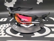   Oakley Flak Sunglasses, Black Frame, Vented Polarized Ruby Red Lenses
