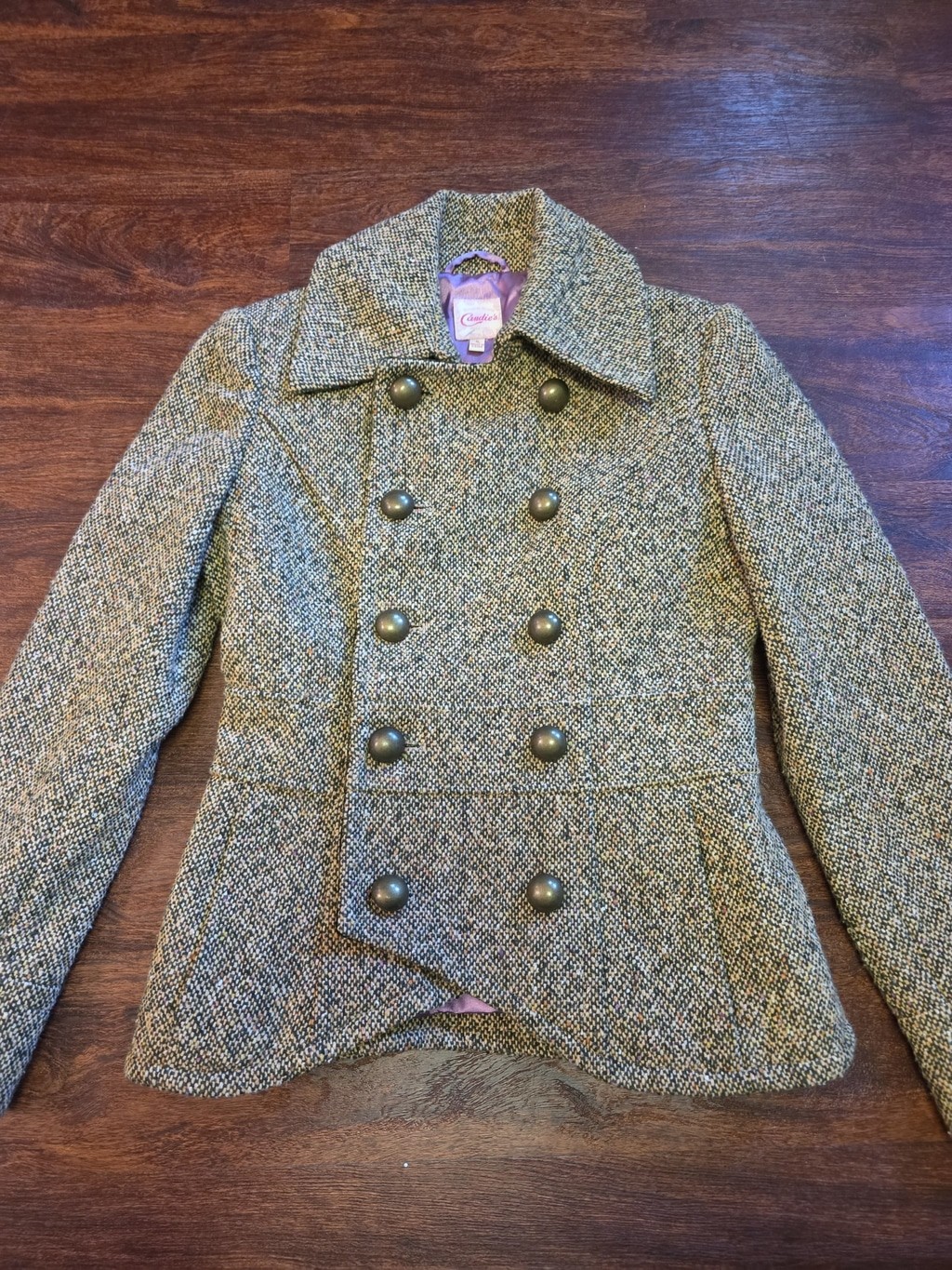 Candies wool Jacket Blazer multi colored lined si… - image 2