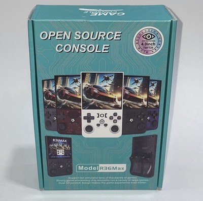 2025 New Upgrade R36MAX Retro Handheld Game Console with 64G + Case - Black NEW