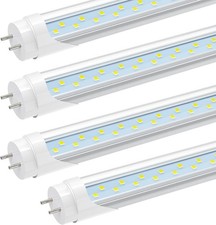 2FT T8 LED Tube Light, 12W 30W Equivalent , 1680LM, 6000K, Ballast Bypass, 24...