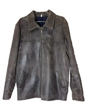 Real Leather Men  Coat Size Large