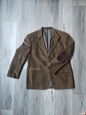 LAUREN RALPH LAUREN Corduroy Blazer Elbow Patch 44R Brown Lined 100 Cotton A7 