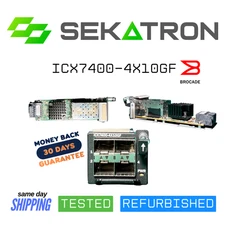 ♻️ Brocade ICX7400-4X10GF 4-Port 1/10 GbE SFP/SFP+ Module ⚡Fast Ship