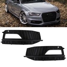 Stoßstangengitter SET hochglanz Schwarz passt für Audi A4 B8 S-Line ab 2011-2015