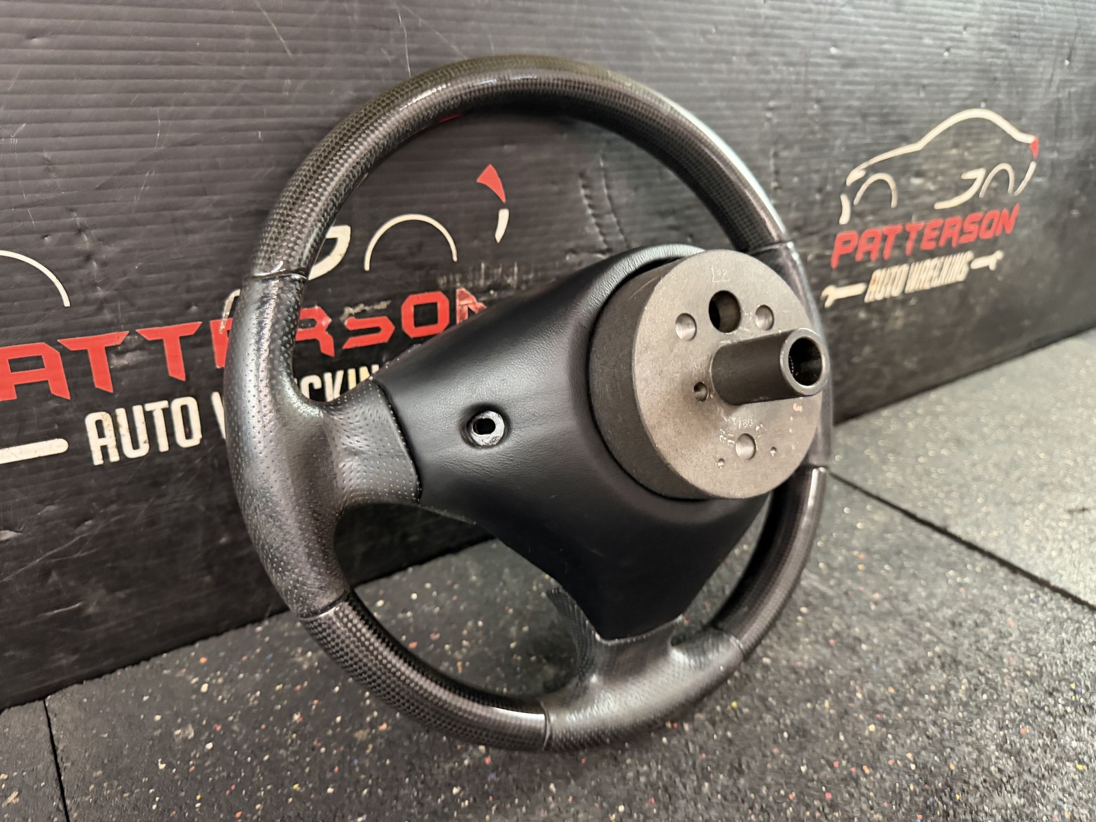 03-07 MASERATI COUPE GT BLACK LEATHER WRAPPED STEERING WHEEL