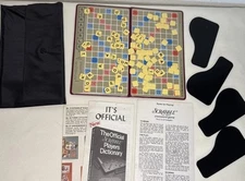 Rare Vintage Travel Scrabble Board Game Selchow & Righter Co 1948 W Tile Holders