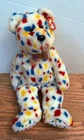 TY Beanie Buddy 2K Bear Confetti New Years Plush Doll Stuffed Animal Vintage NWT