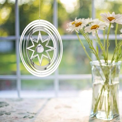 Reflektierender hängender Sonnenfänger Glas Kristall schimmernder Stern Garten Wintergarten