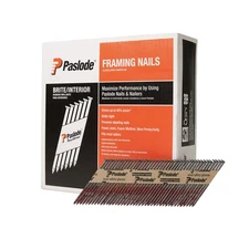 Paslode, Framing Nails, 650836, 30 Degree RounDrive Brite, 3 inch x .120 Gauge,