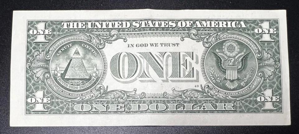 2021 $1 Federal Reserve Star Note Crisp Misaligned Print Errors Rare sn03359827 - Image 2 of 4