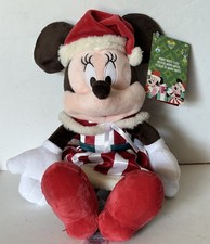 2023 Disney Parks Christmas Holiday Minnie Mouse 15  Plush Toy New With Tags