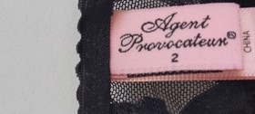 AGENT PROVOCATEUR BLACK  BOBBIE DROPLET G STRING  THONG SIZE 2 SMALL UK 8 BNWOT