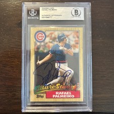 Rafael Palmeiro 1987 Topps Signed Auto Autograph Baseball Card PSA Encapsulated