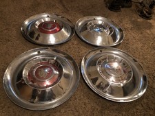 4 Vintage 1950s Mercury Head  Hubcaps