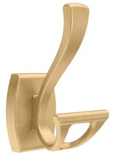 1- Delta Dansant Satin Gold Double - Hook Wall Mount Towel Hook Hanger NEW
