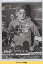 2025-26 Upper Deck Series 1 UD Canvas Black & White Cole Perfetti #C-20 READ nw2
