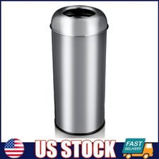 17 Gallon Open Top Trash Can ,Stainless Steel Garbage Bin Commercial Trash Can