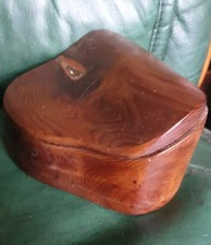 Unusual Shaped Wooden Box 7cm At Highest Point 15cm At Widest