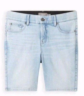 Torrid Bombshell Jean Shorts Size 28 Premium Stretch 8'' Light Denim Feel The Fit