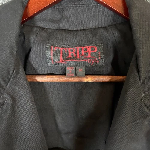 Tripp NYC Cotton Trench Coat - Men's Size M - Black image 3