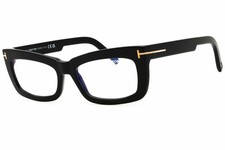 TOM FORD FT5966-B 001 Eyeglasses Shiny Black Clear Frame 55mm