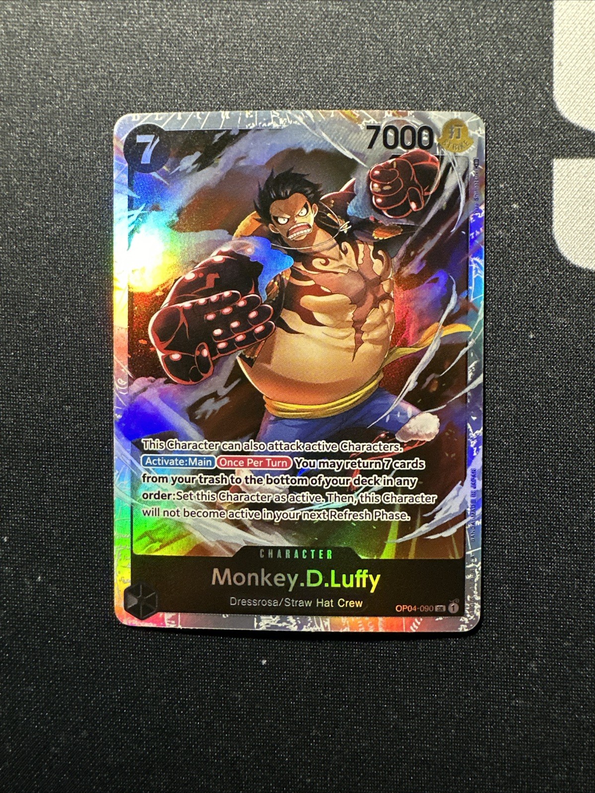 One Piece Card Game Monkey.D.Luffy OP04-090 SR - Kingdoms Of Intrigue - NM 
