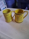 2 Green Ceramic Beer Mugs W Funny Saying — photo 2