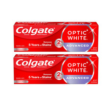 Colgate Optic White Advanced Sparkling White Toothpaste, Mint, 3.2oz Lot of 2