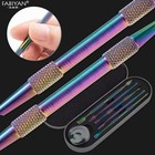 6-Piece Set of Colorful Stainless Steel Spoons – Pipe Cleaning Tools — photo 8