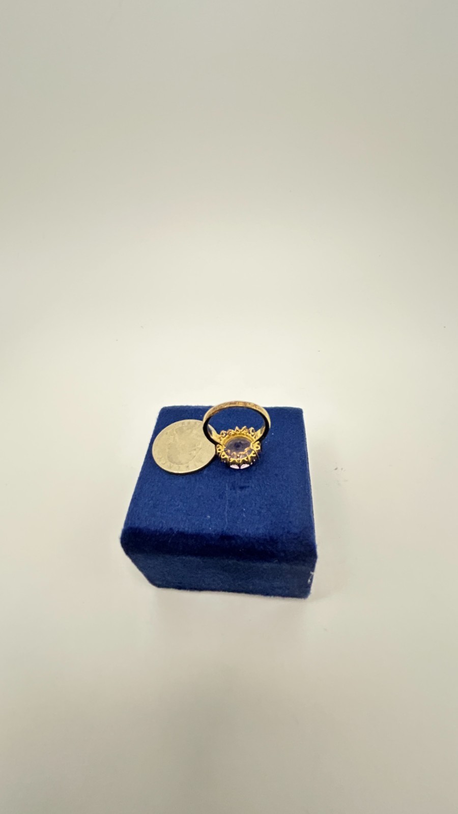 Sterling Silver Ruby White Topaz Cluster Ring Siz… - image 2