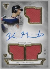 2018 Topps Triple Threads Zack Granite Jersey Auto Silver /75 Minnesota Twins