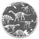2 x Vinyl Stickers 30cm (bw) - Cool Dinosaur Skeletons Kids Boys  #41065