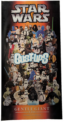 2005 STAR WARS GENTEL GIANT BUST-UPS POSTER SDCC 21''x39.5'' USED BUT GREAT SHAPE
