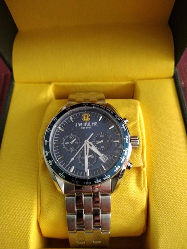 J.W. Hulme Quartz Chronograph Stainless Steel Men's Watch JWV-0040 MSRP 499.00