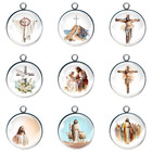 Peace of Jesus Glass Cabochon Charms, Jewelry Making Charms