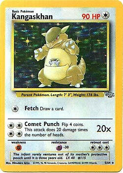 Pokemon Jungle 5/64 Kangaskhan Card  