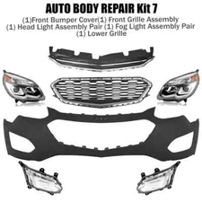 Front Bumper Cover Fascia | Grille Assembly Kit For 2016- 2017 Chevrolet Equinox