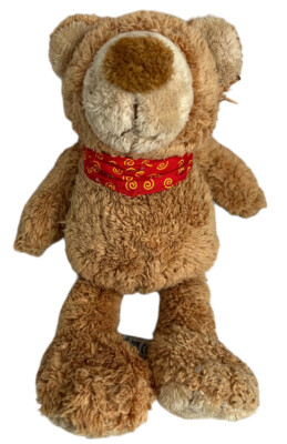 SIGIKID Bär mit rotem Halstuch Teddybär ca. 25cm gebrauchter Zustand
