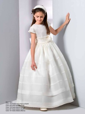 PRECIOSO VESTIDO DE PRIMERA COMUNIÓN PARA NIÑA DE LA FIRMA