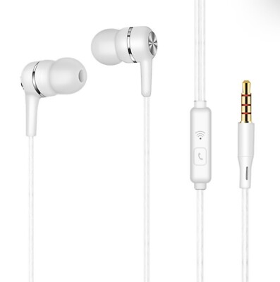 In-Ear Kopfhörer Stereo Sport Bass Ohrstöpsel Mikrofonkopfhörer Headset Weiß NEU