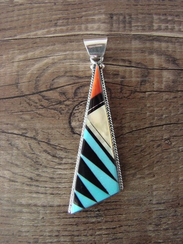 Zuni Indian Sterling Silver Inlay 